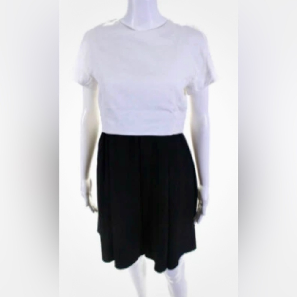 Proenza Schouler Black and White Mini Skater Dress